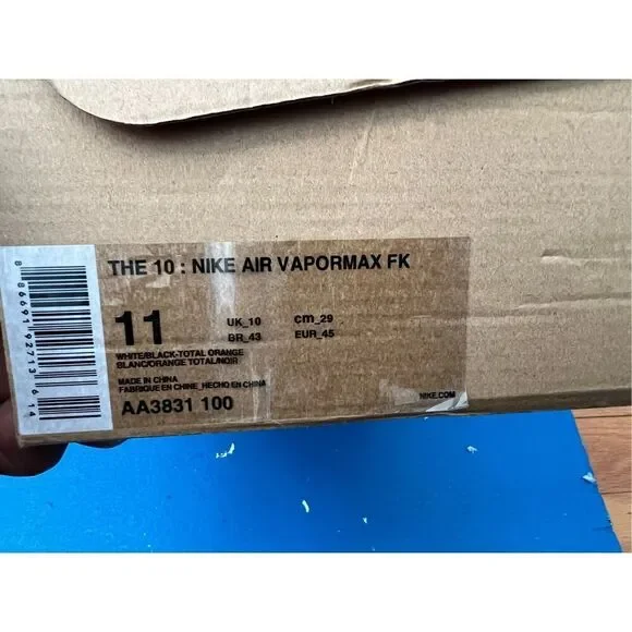 Nike Air VaporMax OFF-WHITE Part 2 2018 AA3831-100 Size 11 - Picture 6 of 7